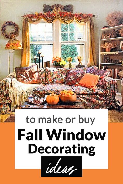 How to make along with where to buy burlap window treatments to decorate a home for the fall season or a rustic home style. Window Decorating Ideas, Fall Window Decorations, Burlap Window Treatments, Window Decorating, Fall Windows, Eco Friendly Diy, Sustainable Decor, Faucet Design, Blogger Design