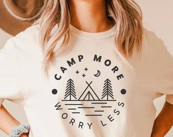 Hiker quotes | Etsy Hiking Svg, Mountains Svg, Svg Camping, Quotes Shirt, Camping Svg, Black Flip Flops, Worry Less, Outdoor Quotes, Bella Canvas Tees