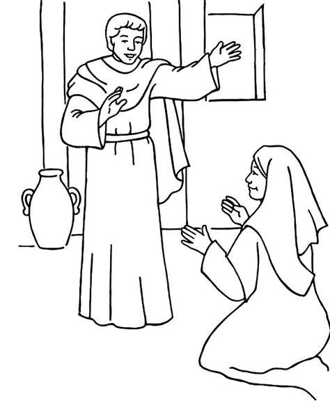 Baptism Craft, Jesus Baptised, Breakfast Kids, Christmas Sunday, Angel Coloring Pages, Jesus Coloring Pages, Jesus Crafts, Childrens Sermons, Miracles Of Jesus