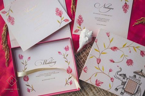 Wedding Card Craft, Unique Wedding Cards, Indian Wedding Invitation Cards, Invite Ideas, Invitations Design, Indian Wedding Cards, Wedding Elements, Indian Wedding Invitations, Wedding Register