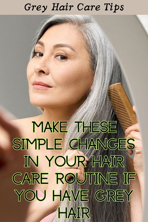 grey hair care routine Shine For Hair, Caring For Gray Hair, Diy Shampoo For Gray Hair, How To Make Grey Hair Look Good, How To Care For Gray Natural Hair, Grey Hair Care Products, Gray Hair Care Products, Best Products For Grey Hair, How To Take Care Of Gray Hair