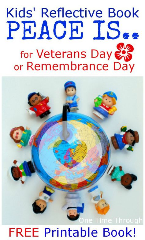 Get your FREE copy of this reflective kids' "PEACE Is..." Book for Remembrance Day/Veterans Day. Perfect for helping young children to see what they can DO to create peace in their lives and their families. {One Time Through} #remembranceday #veteransday #kids Remembrance Day Activities, Remembrance Day Art, Friendship Theme, Veterans Day Activities, November Activities, Fall Kindergarten, Parenting Resources, Google Doc, Library Activities