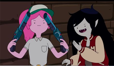 𝙇𝙪𝙫┆✞ Marceline And Princess Bubblegum, Marceline And Bubblegum, Adventure Time Characters, Marceline The Vampire Queen, Flame Princess, Adventure Time Marceline, Arte Alien, Arte 8 Bits, Adventure Time Finn