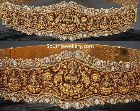 Stunning waist belt by @navrathan1954  #templejewellery #templejewelry #vaddanam #waistbelt #indianwaistbelts #oddiyanam #oddiyanams… Gold Waist Belt, Gold Jewellery India, Hip Belts, Vaddanam Designs, Kids Gold Jewelry, Wedding Jewelry Sets Bridal Jewellery, Gold Temple Jewellery, Waist Jewelry, Antique Gold Jewelry Indian