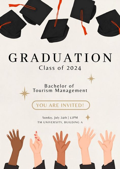 Graduation Invitation Ideas Templates, Commencement Invitation, Graduation Invitation Ideas, Freshers Party, Graduation Invitation Cards, Creative Invitations, Graduation Invitation, Awesome Designs, Blank Space