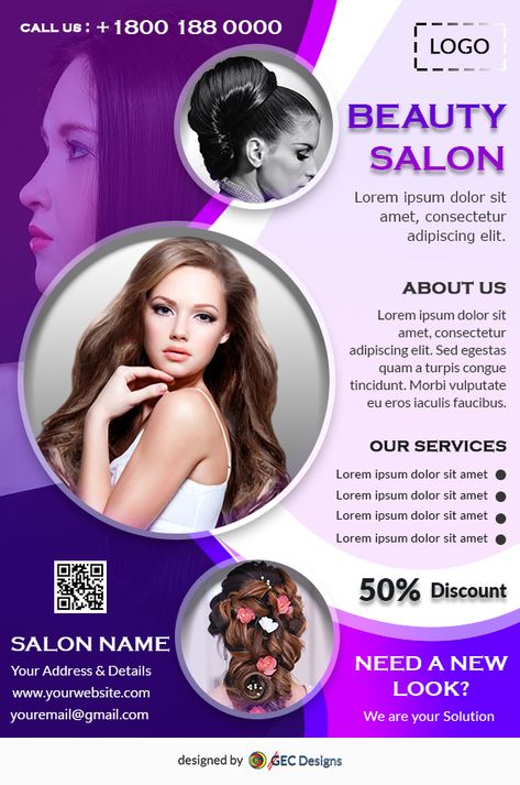 Free Beauty Salon Flyer Template is a good looking, modern, free flyer design, best suite for Beauty Parlour, salon, Wellness, and Spa businesses, etc. Beauty Parlour Offer Poster, Beauty Salon Flyer Design, Salon Flyer Design, Makeup Business Names, Hair Salon Flyer, Beauty Salon Flyer, Rollup Design, Free Flyer Design, Beauty Salon Posters