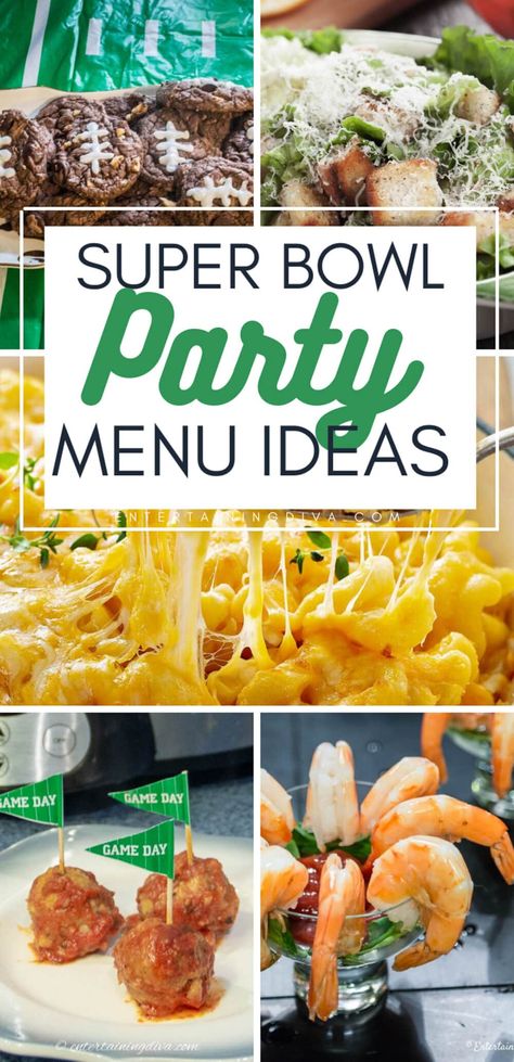 These Super Bowl recipes are the best! Try out the wings, ribs and meatballs that will blow your friends away. Click through to find even more recipes for your football party food menu. Side Dishes For Super Bowl Party, Super Bowl Party Dinner Ideas, Salads For Super Bowl Party, Party Food Superbowl, Super Bowl Entrees, Superball Party Food, What To Cook For Super Bowl, Superbowl Entrees, Chicken Superbowl Recipes