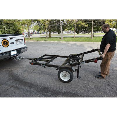 Utility Trailer Kits, Folding Utility Trailer, Trailer Shelving, Foldable Trailer, Kayak Rack For Car, Kayak Roof Rack, Diy Trailer, Trailer Dolly, Kayak Trailer