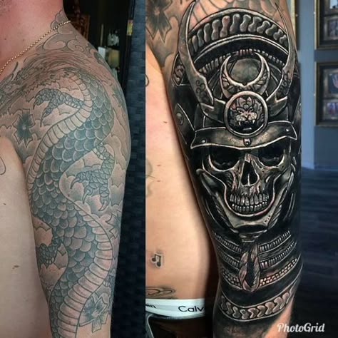 Big Cover Up Tattoos, Shoulder Cover Up Tattoos, Cover Up Tattoos Before And After, Tattoo Sleeve Cover Up, Cover Up Tattoos For Men, Tatuaje Cover Up, Trinity Tattoo, Best Cover Up Tattoos, Coverup Tattoo