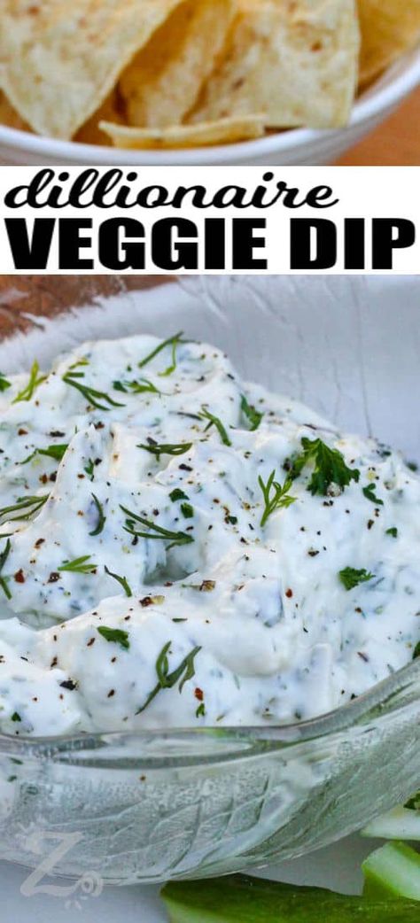 Give this creamy dill veggie dip a whirl for a versatile dip that can double as a dressing or spread for sandwiches. Blend sour cream, mayo, and cream cheese with fresh dill, tangy relish, and garlic/onion powders. It's perfect for dipping cucumber slices and raw veggies. Want a healthier twist? Swap in Greek yogurt! #dillveggiedip #ourzestylife #dillveggiediprecipe #dillveggiedipgreekyogurt Dill Veggie Dip Recipe, Sour Cream Veggie Dip, Dill Veggie Dip, Vegetables Chips, Healthy Sour Cream, Veggie Dip Recipe, Chip Dip Recipes, Sweet Relish, Raw Veggies