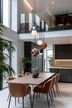 Japandi Dining Room, Japandi Dining, Mid Century Modern Dining Room, Japandi Design, Natural Element, Japandi Style, Walnut Table, Reno Ideas, Beautiful Chandelier