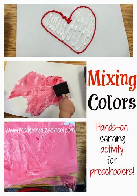 Preschoolers can mix colors with paint to make pink with this simple, hands-on learning activity for the classroom or home. Color Pink Crafts For Toddlers, Color Pink Crafts For Preschoolers, Pink Art Activities For Preschoolers, Pink Color Craft Preschool, Pink Color Activities For Preschool, Pink Colour Activity For Preschool, Pink Preschool Activities, Color Pink Activities For Preschool, Color Activities For Toddlers