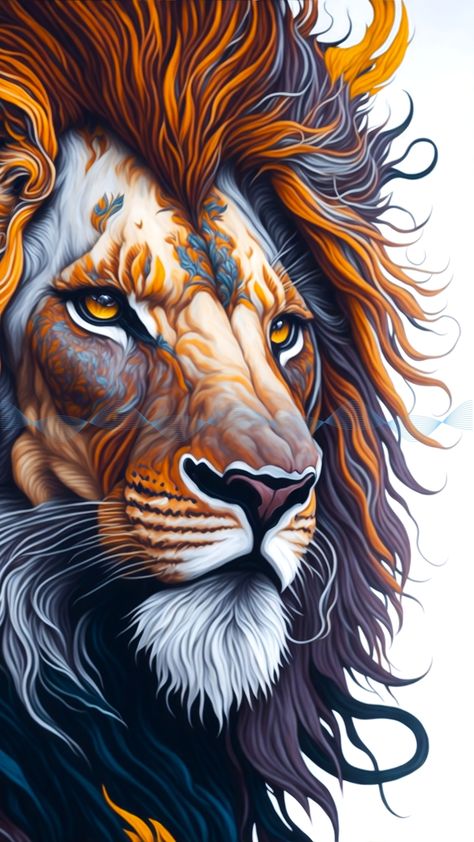 From graphic designs to AI-generated art, our pieces are perfect for anyone who loves Random Art. Lion Artwork Drawing, Colorful Lion Art, Colorful Lion Painting, Big Cat Tattoo, Unicorn And Fairies, Lion Head Tattoos, Lion Artwork, Eagle Wallpaper, Lion Wallpaper