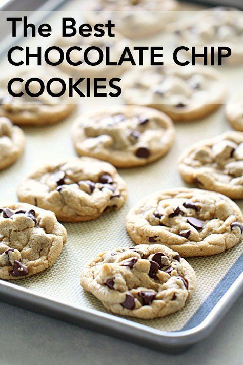 The BEST Chewy Chocolate Chip Cookies | Six Sisters' Stuff Chocolate Chip Cookies With Melted Butter, Easy Chocolate Chip Cookies 3 Ingredients Simple, Easy Chocolate Chip Cookies 3 Ingredients, Chocolate Chip Cookies Melted Butter, Moist Chocolate Chip Cookies, Chewy Chocolate Chip Cookie Recipe, Best Chewy Chocolate Chip Cookies, Chewy Chocolate Chip Cookies Recipe, The Best Chocolate Chip Cookies