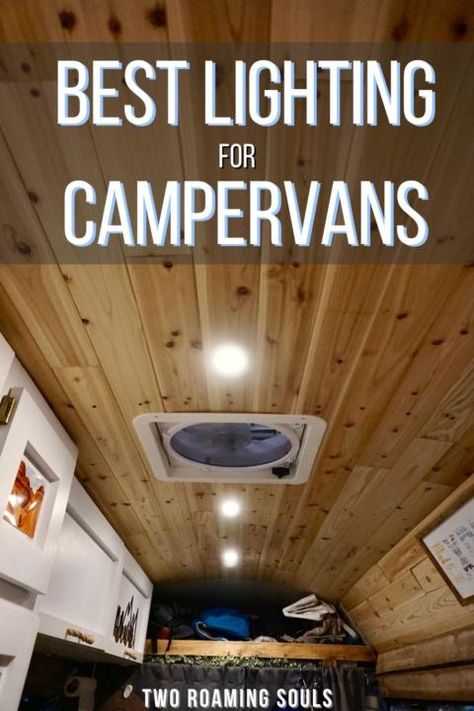 Van Lighting Ideas, Camper Van Lighting Ideas, Camper Van Lighting, Campervan Lighting Ideas, Skoolie Lighting, Campervan Lighting, Van Lighting, Solar Tube Lighting, Camper Lights