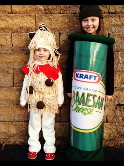 Spaghetti and meatballs with a side of Parmesan #DIY #diycostume #halloween #halloweencostume Costume Works Baby Wearing Halloween Costumes, Spaghetti And Meatballs Costume, Pasta Costume, Spaghetti Costume, Baby Wearing Costumes, Groot Halloween Costume, Meatball Costume, Tree Halloween Costume, Raven Halloween Costume