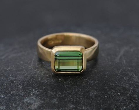 Gem Engagement Rings, Tourmaline Engagement Ring, Ring Emerald Cut, Green Tourmaline Ring, Green Gem, Green Amethyst Ring, Jewelry Designing, Ring Emerald, Green Gems