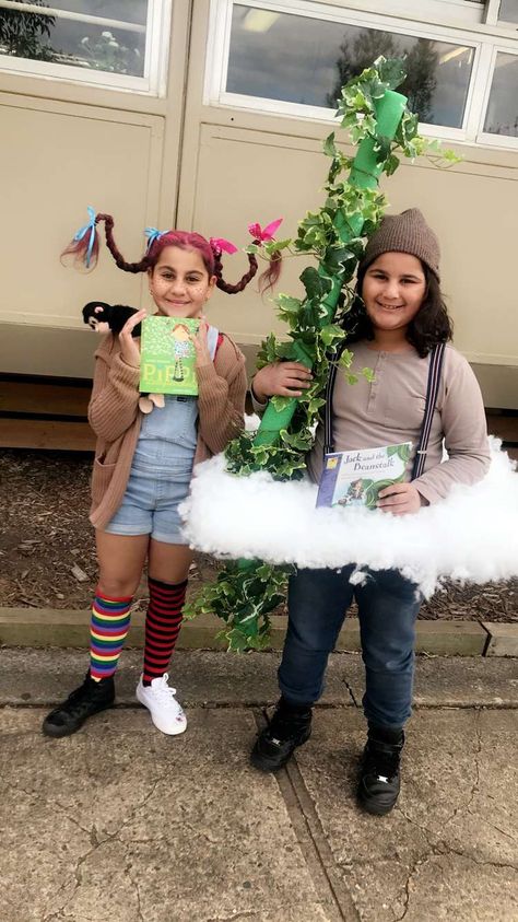 Magic Book Week Costume, Reading Is Magic Costume, Jack And The Beanstalk Costume, Diy Book Week Costumes, Beanstalk Costume, Bookweek Costumes, Barefoot Investor, Storybook Character Costumes, Quick Costumes