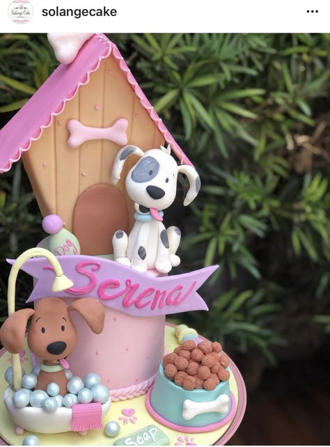 Dog Lover Cake, Vet Cake, Puppy Cake, Dog Cake Topper, 2 Birthday Cake, Fondant Animals, Dog Birthday Cake, Dog Cakes, Puppy Birthday