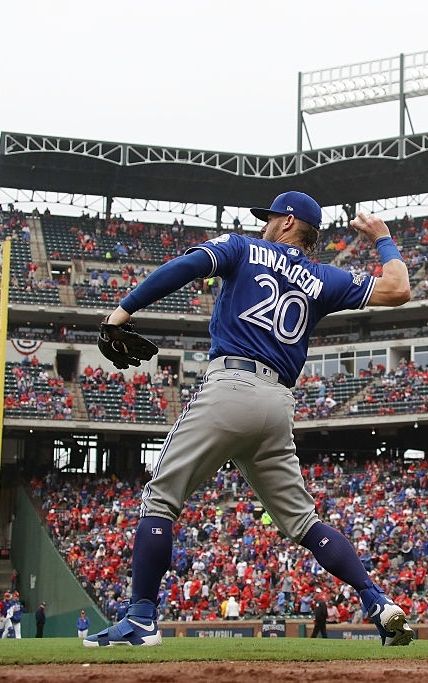 Josh Donaldson, TOR//Oct 7, 2016 Game 2 ALDS at TEX Toronto Blue Jays Baseball, Josh Donaldson, Baseball Men, Mlb Postseason, Blue Jays Baseball, Bleed Blue, Baseball Pants, Mlb Teams, Go Blue