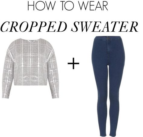 How To Style A Cropped Sweater, Cropped Sweater Outfit Winter, White Cropped Sweater Outfit, Cropped Pullover Outfits, How To Wear Cropped Sweaters, Cropped Jumper Outfit, Crop Sweater Outfit, Crop Top Sweater Outfit, Crop Top Outfit Ideas