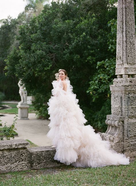 Leila Hafzi, Villa Astor, Vizcaya Museum, Pink Cloud, Bridal Photoshoot, Museum Wedding, Photoshoot Inspo, Miami Wedding, Bridal Shoot