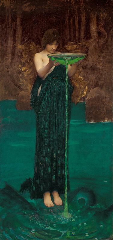 Circe Invidiosa, Waterhouse John William, Raphaelite Paintings, Waterhouse Paintings, John Waterhouse, Pre Raphaelite Paintings, Fantasy Poster, Pre Raphaelite Brotherhood, Pre Raphaelite Art