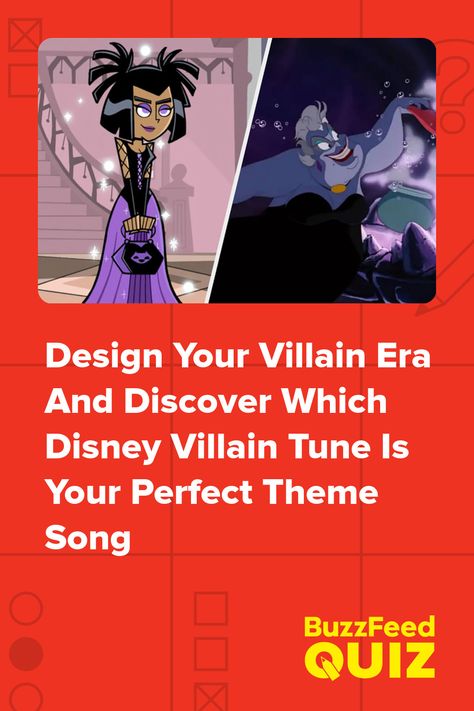 Design Your Villain Era And Discover Which Disney Villain Tune Is Your Perfect Theme Song Villain Era Songs, How To Enter Your Villain Era, Villain Songs, Pixar Villains, Playing Mind Games, Women Villains, Villain Era, Disney Quizzes, Disney Villain