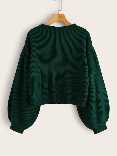 Cárdigans y Jerséis de Mujer | SHEIN Outfits Oversize Mujer, Shein Sweater, Bishop Sleeve, Women Sweater, Women's Sweaters, Girls Fashion Clothes, Teen Fashion Outfits, Dream Clothes, Sweater Sleeves