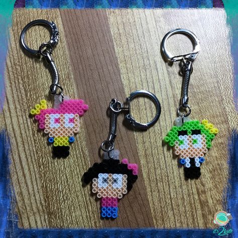 Fused Beads, Earrings 2024, Melty Bead Designs, Timmy Turner, Fairly Oddparents, The Fairly Oddparents, Fairly Odd Parents, Perler Ideas, Odd Parents