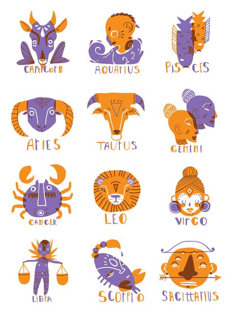 Animated zodiac signs on Behance Birth Charts, Horoscope Art, Zodiac Sign Designs, Astrology Predictions, Astrology And Horoscopes, Zodiac Designs, Astrology Art, Constellation Tattoos, Den Bosch