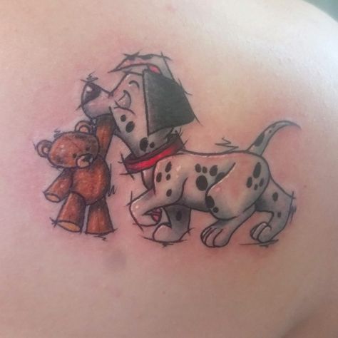 101 Dalmatians 101 Dalmatians Tattoo, Dalmatian Tattoo, Tattoos And Meanings, Ancient Tattoo, 101 Dalmations, Disney 101 Dalmatians, 101 Dalmatians, Disney Tattoos, Lady And The Tramp