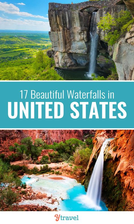 Most Beautiful Waterfalls In The World, Waterfalls To Visit, Best Waterfalls In The World, Best Waterfalls In The Us, Best Hikes In The Us, Usa Waterfalls, Waterfall Vacation, Usa Road Trips, Usa Trips