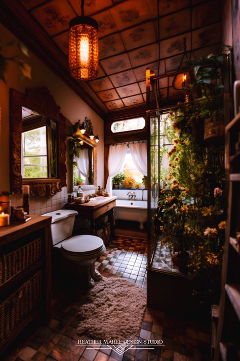 Retro Maximalist Bathroom, 70s Themed Bathroom, Vintage Maximalist Bathroom, Maximalist Decor Bathroom, Maximalism Bathroom, Bathroom Maximalist, Whimsigoth Bathroom, Maximalist Bathroom Decor, Gremlin Core