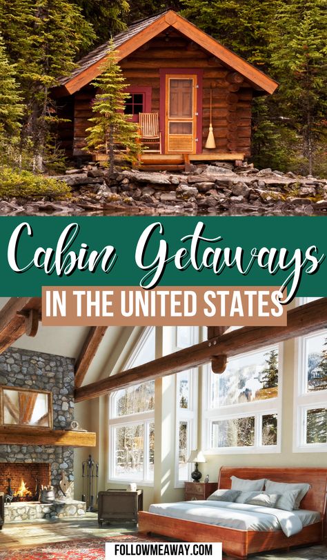 20 coolest cabins in the USA for your bucket list | best cabin getaways in america | best cabin getaways in america | best cabins in USA | where to stay in USA | romantic cabin getaways in the usa | coolest cabins in the united states #cabins #cabincrew #cabinideas #cabininthewoods #airbnb #usa #american Romantic Cabin Bedroom, Romantic Cabin Getaway, Escape To Nature, One Bedroom Cabin, Unique Stays, Usa Destinations, Romantic Cabin, Beautiful Cabins, Getaway Cabins