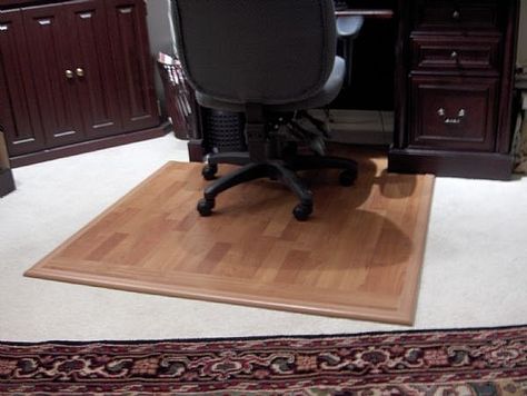 How to make a hard surface desk mat for a desk chair on carpet Cheap Desk Chairs, Desk Chair Mat, Carpet Diy, Comfortable Living Room Chairs, Composite Adirondack Chairs, Balcony Table And Chairs, Comfy Living Room Furniture, Office Chair Mat, Blue Chairs Living Room