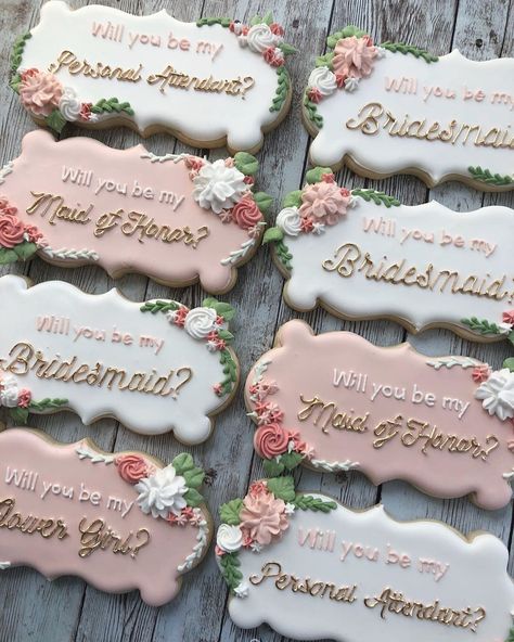 I Do Crew Cookies, Bridesmaid Proposal Cookie Ideas, Bridesmaid Cookies, I Do Crew, Engagement Season, Future Wedding Plans, Wedding Cookies, Iced Cookies, Be My Bridesmaid