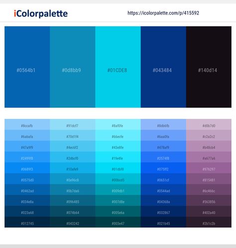 Colors included in this palette similar to Black, Blue, Bondi Blue, Catalina Blue, Dark Cyan, Dark Cyan and Black, Dark Cyan and Dark Turquoise, Dark Cyan and Light Sea Green, Dark Cyan and Navy, Dark Gray / smoked, Dark Turquoise, . Download color palette as Pdf, Adobe swatch and more. Summer Color Palettes, Purple Color Palette, Turquoise Color Palette, Blue Chill, Light Sea Green, Purple Color Schemes, Dark Slate Blue, Purple Color Palettes, Midnight Blue Color