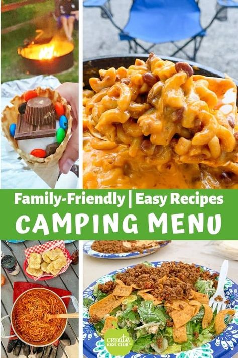 Planning a camping menu for a week or 3 day weekend doesn't have to be overwhelming or complicated. Click for a printable planner & camping menu & checklist of all the kitchen gear needed to make the recipes. These make-ahead family-friendly recipes are sure to please everyone! #campingmenu #weekcampingmenu #printablecampingmenu #printablecampingideas #easycampingrecipes #printablecampingplanner Camping Side Dishes, Camping Food Make Ahead, Camping Meal Planning, Camping Menu, Camping Breakfast, Camping Dinners, Easy Camping Meals, Menu Planner, Kitchen Gear