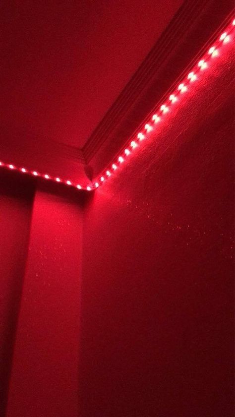 Red Led Lights Bedroom Aesthetic, Neon Room Aesthetic, Led Lights Bedroom Aesthetic, Led Lighting Bedroom, Red Images, Neon Room, Red Led Lights, Mood Wallpaper, Shadow Pictures