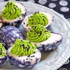 Who doesn't love deviled eggs or Halloween? Create these quirky & spooky deviled eggs to elevate your Halloween spread! 👻 🎃💀 🕷 ✶ ✶ ✶ #madewithEB #onlyfeedmeEB #thEBest #egglandsbest #yougetwhatyouputin #bettereggs #betternutrition #fall #pumpkin #seasonal #pumpkinseason #halloweenrecipes #deviledeggs #halloweeneggs Halloween Eggs, Halloween Deviled Eggs, Appetizers Healthy, Halloween Breakfast, Spooky Things, Tea Eggs, Halloween Appetizers, Healthy Halloween, Halloween Dinner