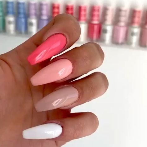 Dnd Gel Polish, Coral Nails, Peach Fuzz, Ombre Nails, Flamingo, Coral, Nails, Makeup, Color