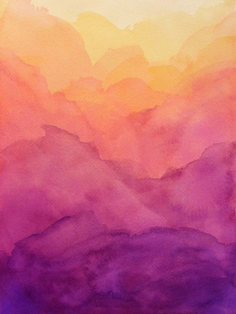 Watercolour Wash Background, Watercolor Styles, Colorful Sunrise, 19th Century Landscape, Watercolour Background, Colour Background, Modern Watercolor, Trendy Art, Watercolor Wash