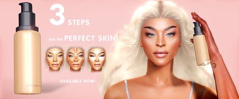 Grams on Tumblr Sims 4 Concealer, Make Up Sims 4 Cc, Highlight Face, Step By Step Contouring, Too Faced Highlighter, Makeup Step By Step, Sims 4 Mods, Sims 4, Concealer