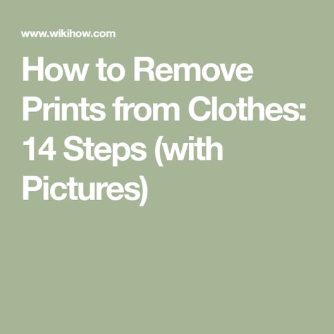 How to Remove Prints from Clothes: 14 Steps (with Pictures) How To Take Print Off Shirts, How To Remove Print From Shirt, Latex Gloves, Tee Shirt Print, Fit Inspo, Getting Old, Fitness Inspo, Cloth Bags, All Print