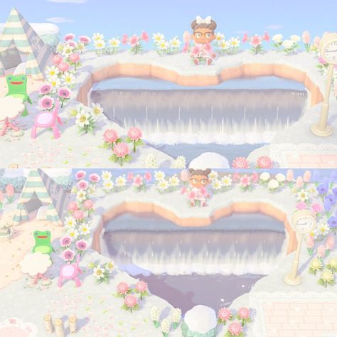 Kawaii Acnh Island Ideas, Acnh Pink Blanket, Pink Acnh Island Ideas, Cute Animal Crossing Paths, Animal Crossing Island Inspiration Pink, Achn Design Codes, Acnh Island Designs Pink, Acnh Cute Island, Acnh Lovecore