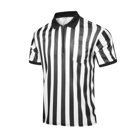 PRICES MAY VARY. 【What You Get】you will receive 1 piece black and white stripe referee shirts with pocket , providing a complete outfit for sports referees, which can satisfy your needs. 【Pro-Style & Pro Quality】Vertical black & white stripe for professional look, similar to football,basketball soccer,referee shirt of all levels. Size S to Size XXL are suitable for Men and Women. 【High Performance】Crafted with 100% polyester no-shrink material, features in quick dry and lightweight, this short s Referee Shirts, Soccer Referee, Sleeve Men, White Zebra, Football And Basketball, Men Fits, Complete Outfits, Professional Look, Red Shirt