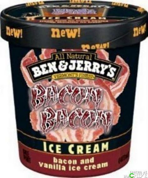 Weird Ice Cream, Weird Ice Cream Flavors, Bacon Ice Cream, Weird Snacks, Meat Candy, Bizarre Foods, Bacon Lover, Candied Bacon, Weird Food