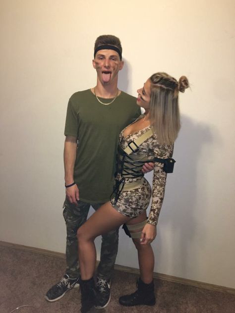 #halloween #halloweenmakeup #halloweenparty #halloweencostumes #couple #coupleoutfit #halloweencouples #matching #blonde #hair #hairstyles #army #green #style #outfitideas Costume Hairstyles, Army Halloween Costumes, Blonde Hair Hairstyles, Army Costume, Army Camo, Green Style, Couple Halloween, Couple Halloween Costumes, Hair Hairstyles