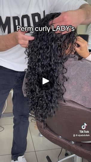 1.3K views · 19K reactions | #permanenetkrullen #locken #curlyhair #curlygirl #curly #curls #perma | VIP Hair Salon Permanent Hair Curly, Permanent Curly Hair, Different Perm Curls, Tight Curl Perm, Spiral Perm Long Hair, Permanent Curls, Perm Curls, Body Wave Perm, Curly Perm